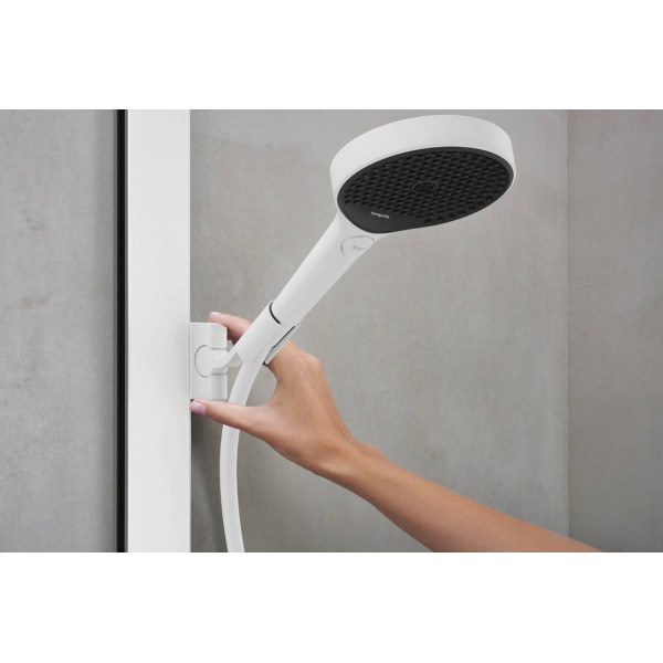 Душевая система Hansgrohe Rainfinity Showerpipe 250 1jet EcoSmart с термостатом ShowerTablet 350, белый (28742700)