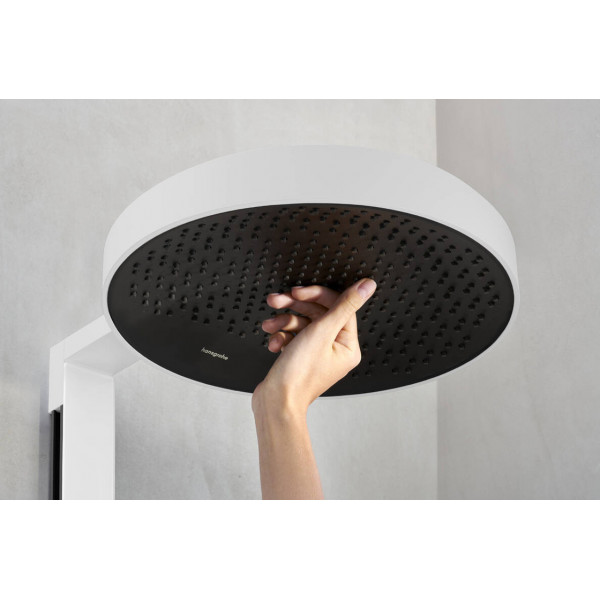 Душевая система Hansgrohe Rainfinity Showerpipe 360 1jet с термостатом ShowerTablet 350, белый (26853700)