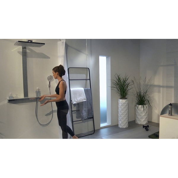 Душевая система Hansgrohe Rainmaker Select Showerpipe 460 2jet с термостатом, цвет белый/хром, хром/белый (27109400)