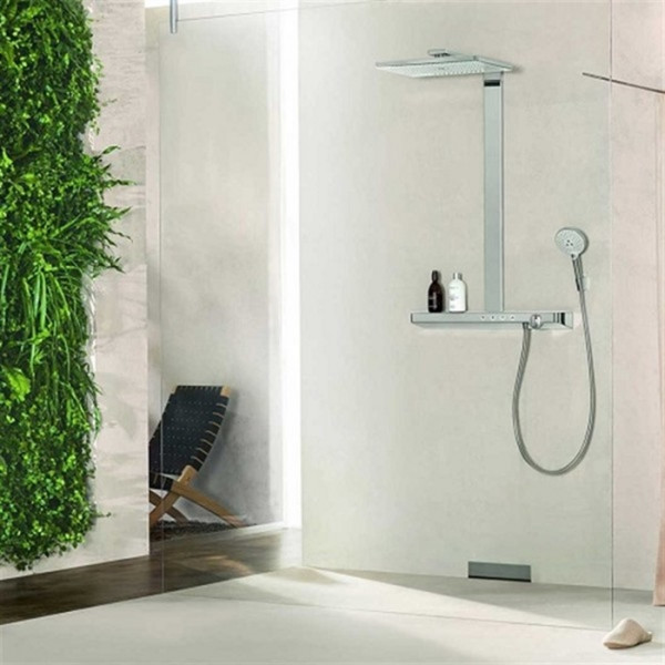 Душевая система Hansgrohe Rainmaker Select Showerpipe 460 2jet с термостатом, цвет белый/хром, хром/белый (27109400)