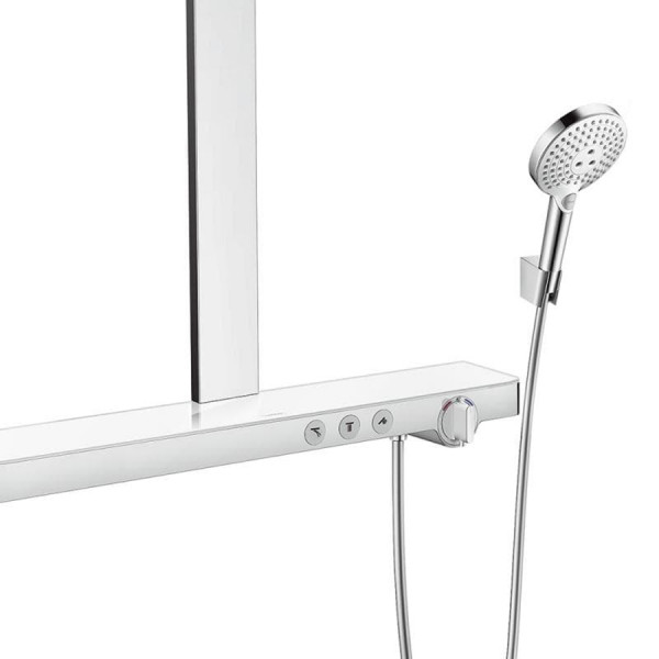 Душевая система Hansgrohe Rainmaker Select Showerpipe 460 2jet с термостатом, цвет белый/хром, хром/белый (27109400)