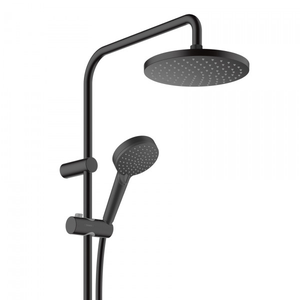 Душова система Hansgrohe Vernis Blend Showerpipe 200 1jet EcoSmart з термостатом, чорний (26089670)