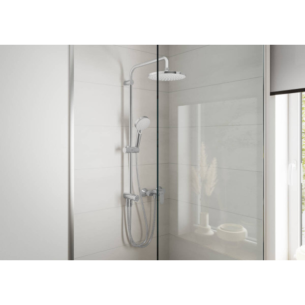Душевая система Hansgrohe Vernis Blend Showerpipe 200 1jet Reno без смесителя, черный (26272670)