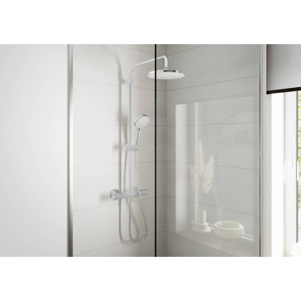Душевая система Hansgrohe Vernis Blend Showerpipe 200 1jet с термостатом, черный (26276670)