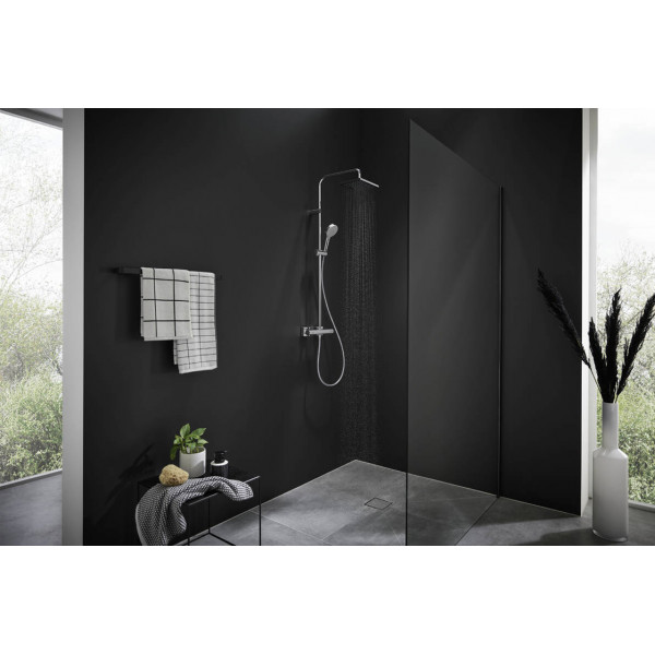 Душова система Hansgrohe Vernis Shape Showerpipe 230 1jet Green з термостатом, хром (26319000)