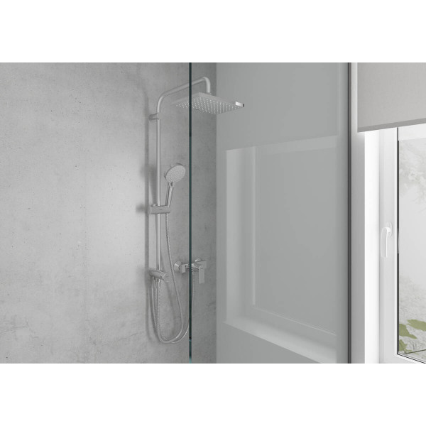 Душевая система Hansgrohe Vernis Shape Showerpipe 230 1jet Reno без смесителя, черный (26282670)