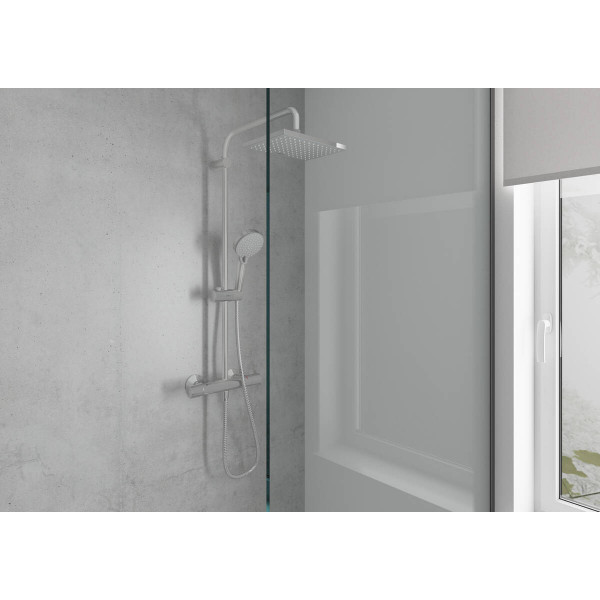 Душевая система Hansgrohe Vernis Shape Showerpipe 230 1jet с термостатом, черный (26286670)