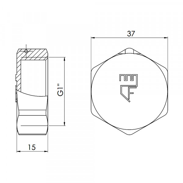 Заглушка Thermo Alliance Forte 1" ВР SF35225