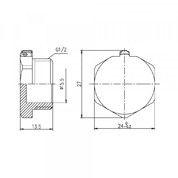Заглушка Thermo Alliance Forte 1/2" ЗР SF35315