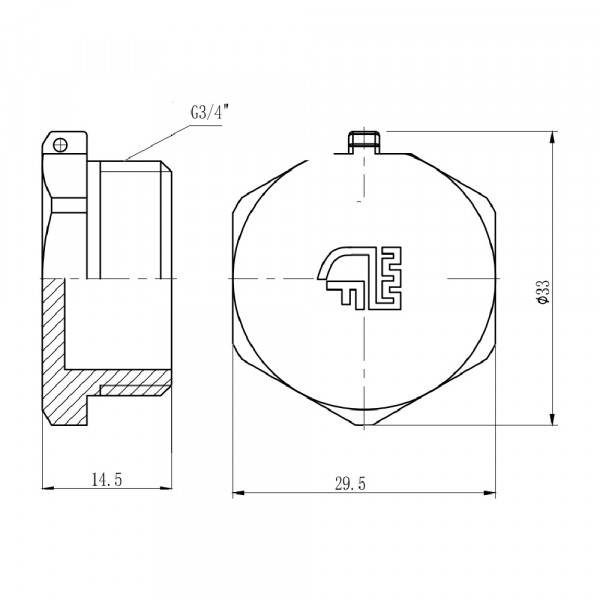 Заглушка Thermo Alliance Forte 3/4" ЗР SF35320