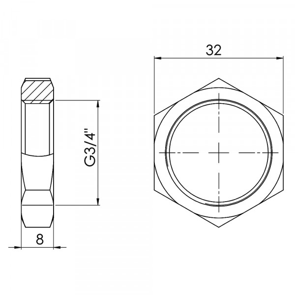 Контргайка Thermo Alliance Forte 3/4" SF35020