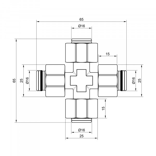 Крестовина обжимная Thermo Alliance Standart 16 SD150W16161616