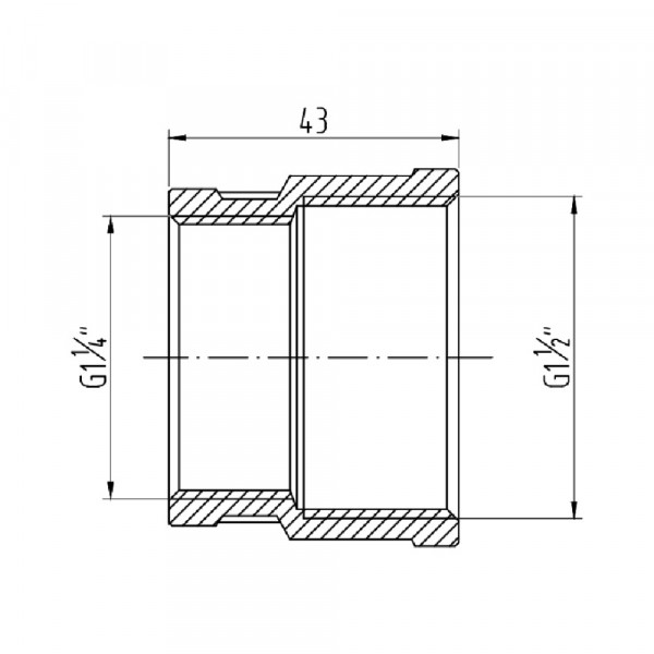 Муфта редукционная Thermo Alliance Forte 1 1/2х1" 1/4 ВВ SF3574032