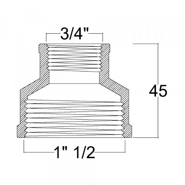 Муфта редукционная Thermo Alliance Forte 1 1/2х3/4" ВВ SF3574020