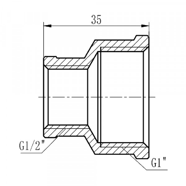 Муфта редукционная Thermo Alliance Forte 1"х1/2" ВВ SF3572515
