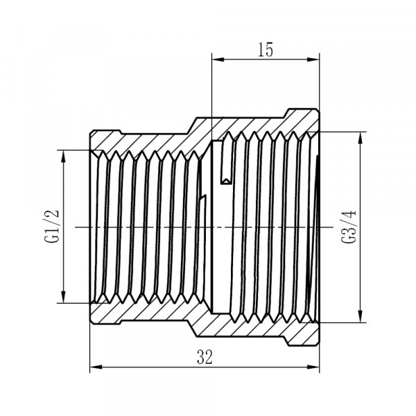Муфта редукционная Thermo Alliance Forte 1/2"х3/4" ВВ SF3572015