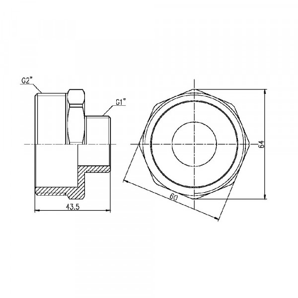 Ниппель редукционный Thermo Alliance Forte 2"х1" SF3595025