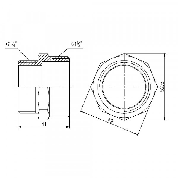 Ніпель редукційний Thermo Alliance Forte 1 1/2"х11/4" SF3594032