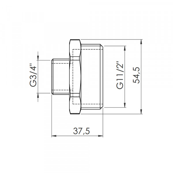 Ниппель редукционный Thermo Alliance Forte 1 1/2х3/4" SF3594020