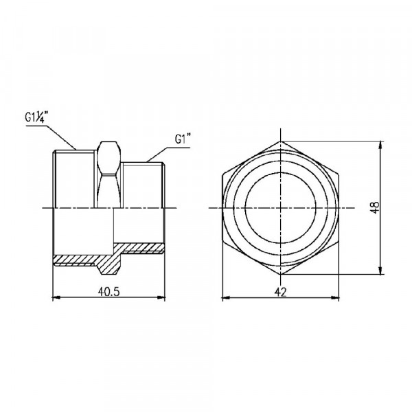 Ніпель редукційний Thermo Alliance Forte 1 1/4х1" SF3593225