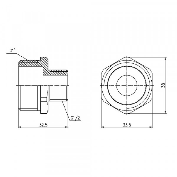 Ниппель редукционный Thermo Alliance Forte 1"х1/2" SF3592515