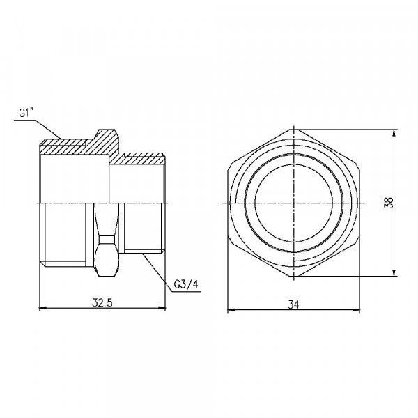 Ниппель редукционный Thermo Alliance Forte 1"х3/4" SF3592520