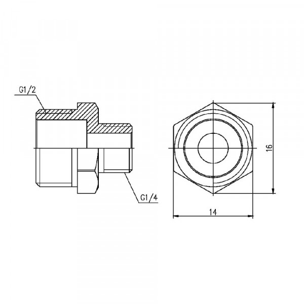 Ниппель редукционный Thermo Alliance Forte 1/2"х1/4" SF359156