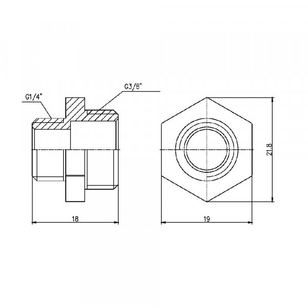 Ніпель редукційний Thermo Alliance Forte 3/8"х1/4" SF35996