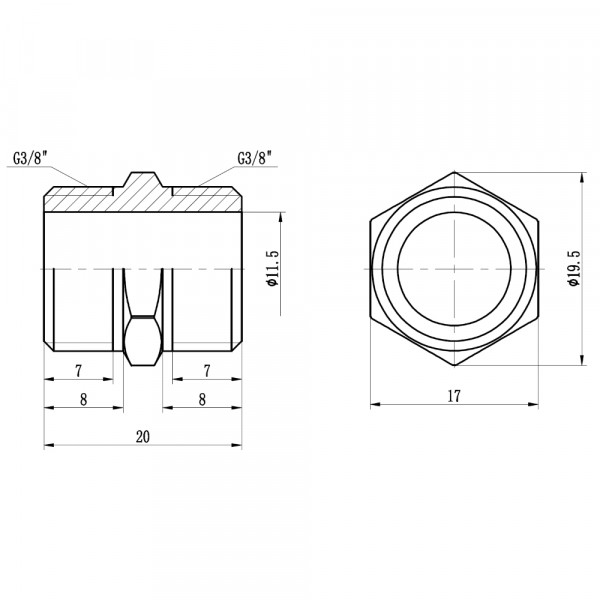 Ниппель Thermo Alliance Forte 3/8" SF3589