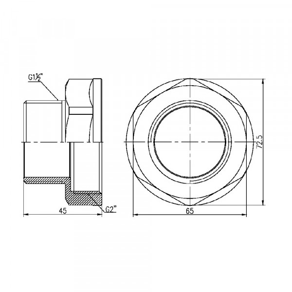 Переход Thermo Alliance Forte 2"х1" 1/2 ВН SF3605040