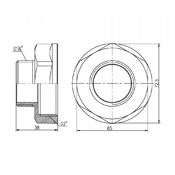 Переход Thermo Alliance Forte 2"х1" 1/4 ВН SF3605032