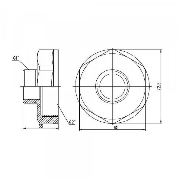 Переход Thermo Alliance Forte 2"х1" ВН SF3605025
