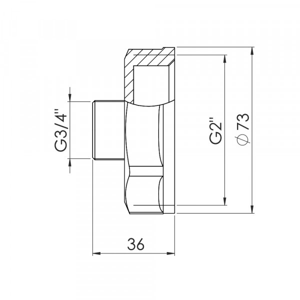 Переход Thermo Alliance Forte 2"х3/4" ВН SF3605020