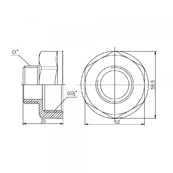 Перехід Thermo Alliance Forte 1" 1/2х1" ВЗ SF3604025
