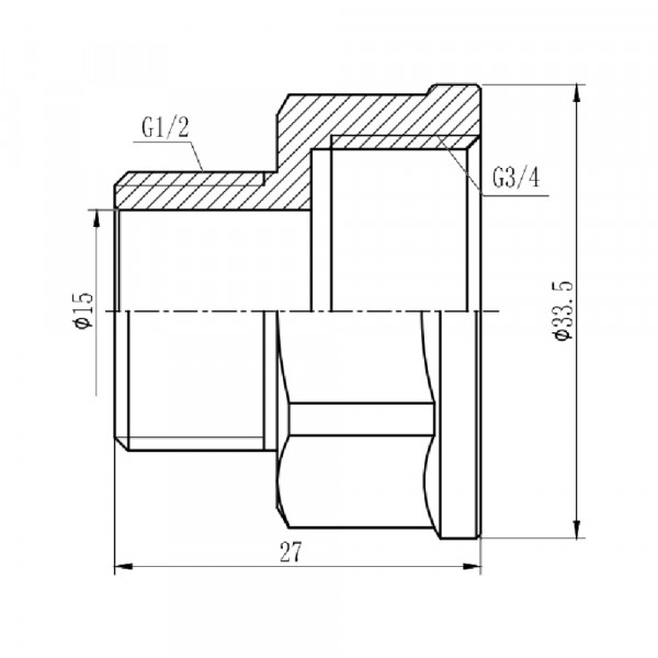 Переход Thermo Alliance Forte 3/4"х1/2" ВН SF3602015