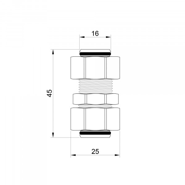 Перехідник обтискний Thermo Alliance Standart 16х16 SD152W1616