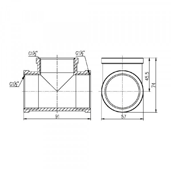 Трійник Thermo Alliance Forte 1" 1/2 ВВ SF36140