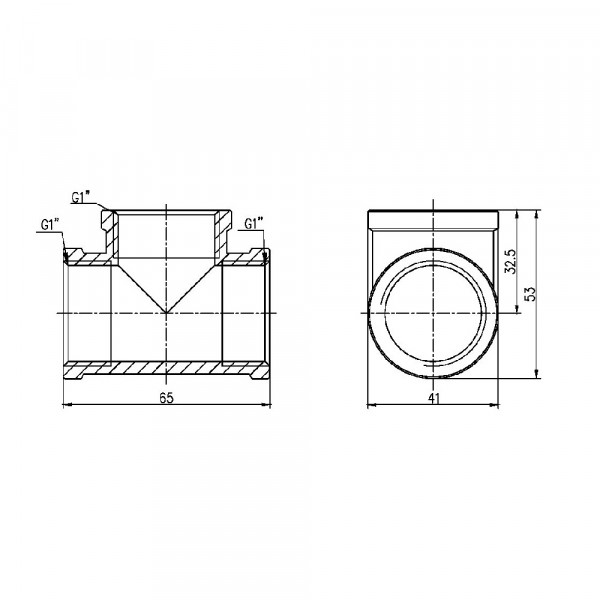 Тройник Thermo Alliance Forte 1" ВВ SF36125
