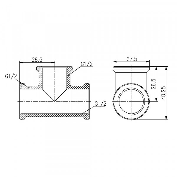 Трійник Thermo Alliance Forte 1/2" ВВ SF36115
