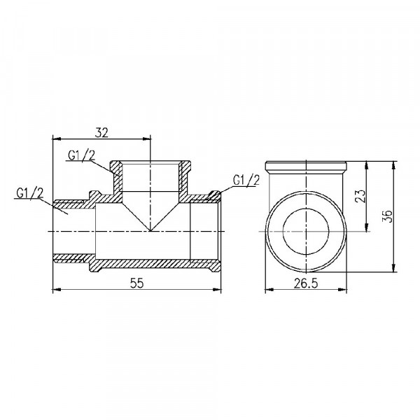 Трійник Thermo Alliance Forte 1/2" ВВЗ SF36315