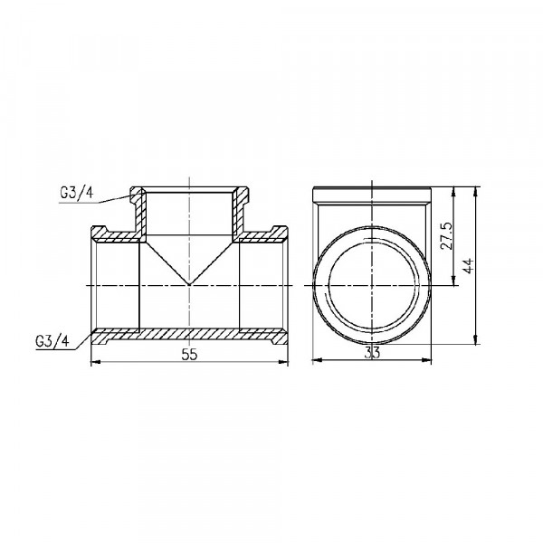 Трійник Thermo Alliance Forte 3/4" ВВ SF36120