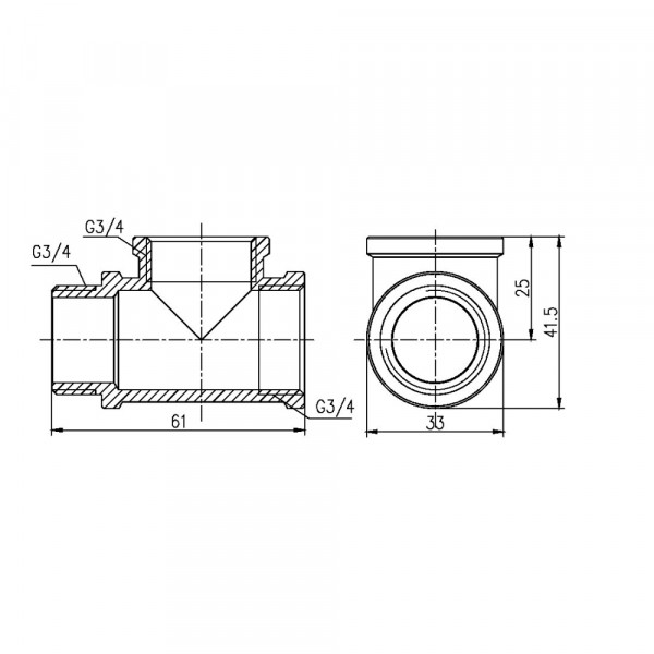 Трійник Thermo Alliance Forte 3/4" ВВЗ SF36320