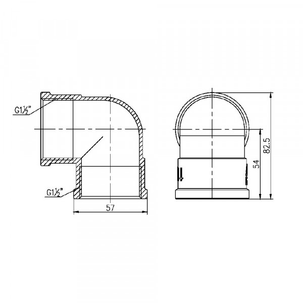 Уголок Thermo Alliance Forte 1" 1/2 ВВ SF36840