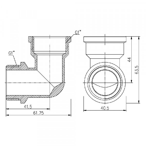 Уголок Thermo Alliance Forte 1" ВН SF37225