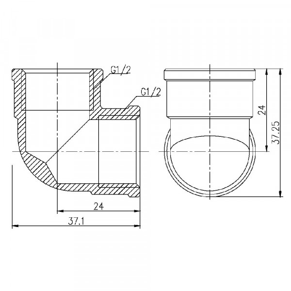 Уголок Thermo Alliance Forte 1/2" ВВ SF36815