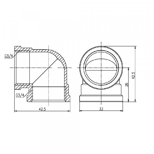 Уголок Thermo Alliance Forte 3/4" ВВ SF36820
