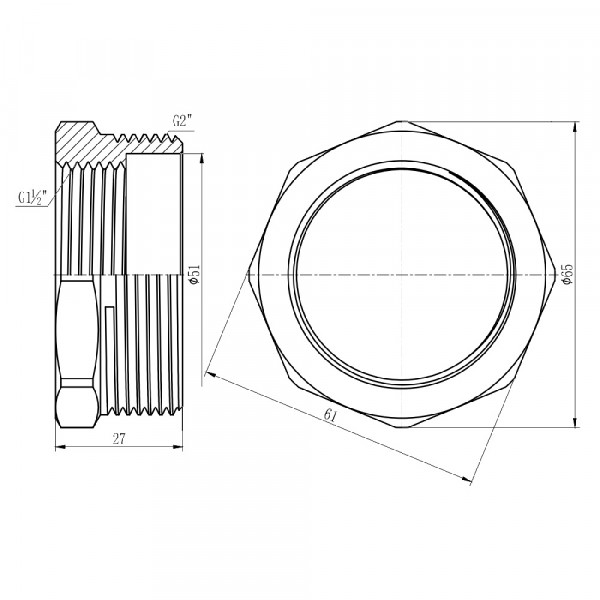 Футорка Thermo Alliance Forte 2"х1" 1/2 НВ SF3745040