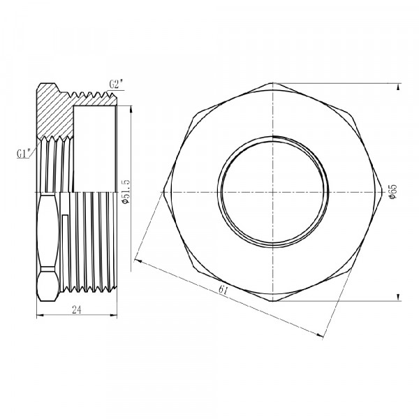 Футорка Thermo Alliance Forte 2"х1" НВ SF3745025