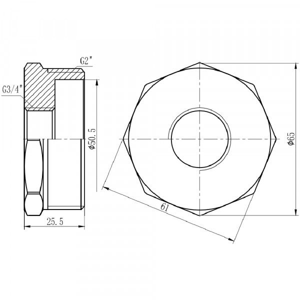 Футорка Thermo Alliance Forte 2"х3/4" ЗВ SF3745020