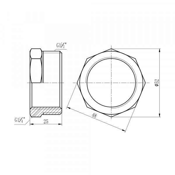 Футорка Thermo Alliance Forte 1 1/2"х1 1/4" НВ SF3744032